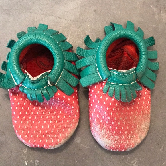 freshly picked strawberry moccasins